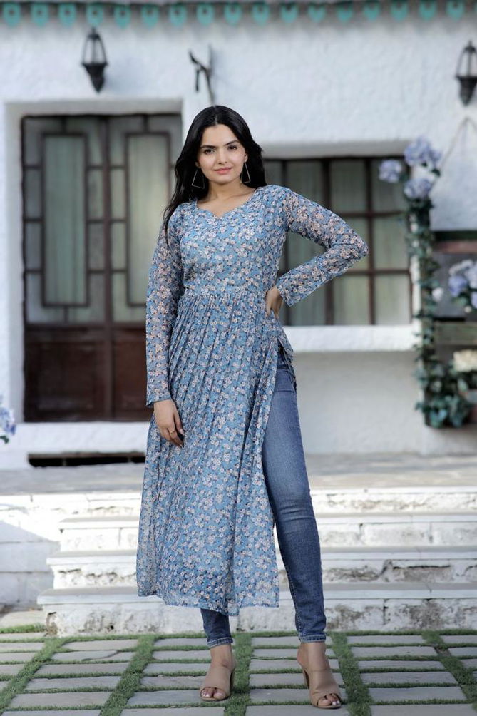 KA 1039 Digital Printed Designer Kurtis Catalog